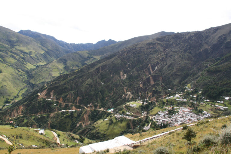 Vetas Mining Area - Vetas Town in Foregound